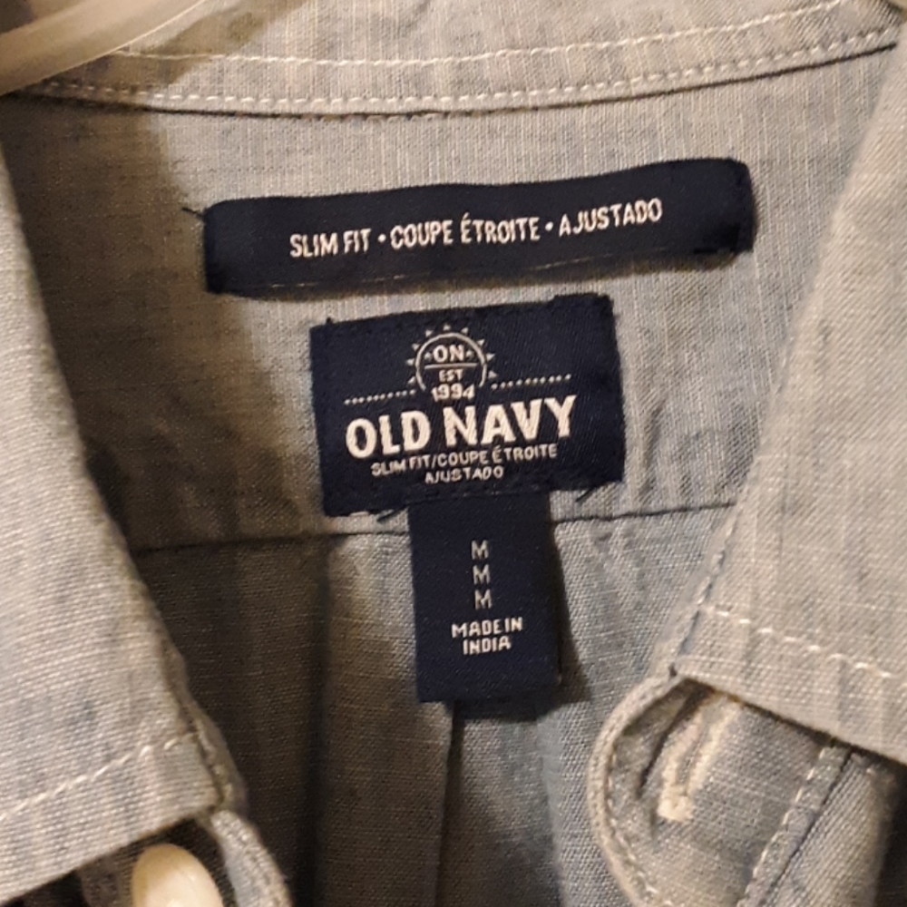 Men's shirt M 100% cotton denim - Picture 3 of 6